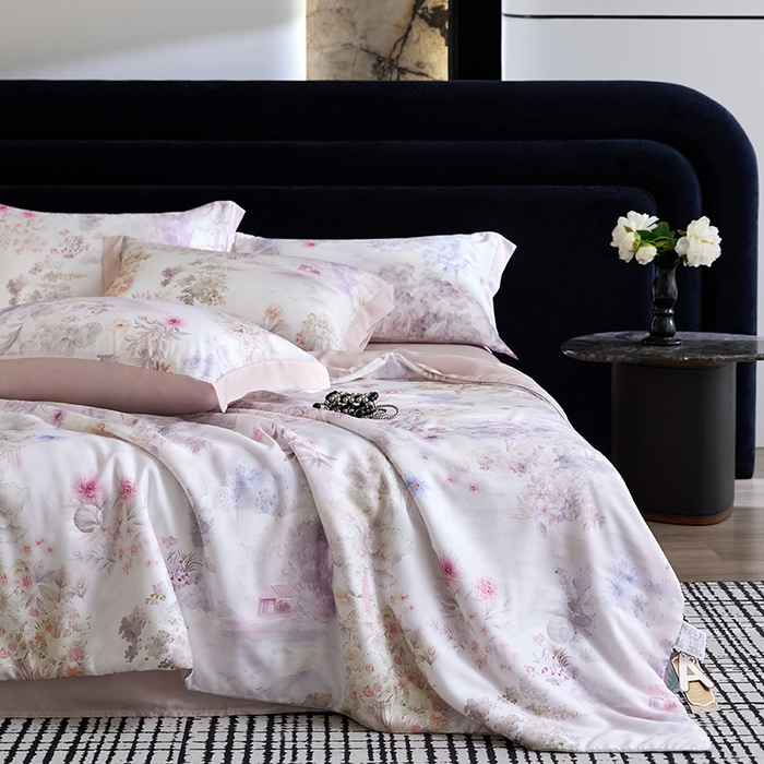 91家纺网 家纺一手货源 找家纺 （总）慕梵家居 2026春夏新款100%莱赛尔天丝夏被空调被夏凉被四件套