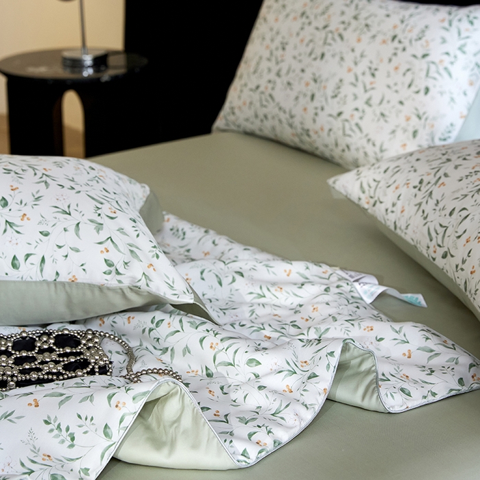 91家纺网 家纺一手货源 找家纺 慕梵家居 2026春夏新款100%莱赛尔天丝夏被空调被夏凉被四件套 赫扬