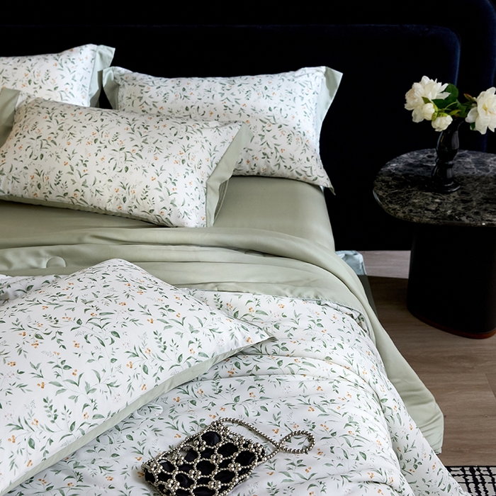 91家纺网 家纺一手货源 找家纺 慕梵家居 2026春夏新款100%莱赛尔天丝夏被空调被夏凉被四件套 赫扬