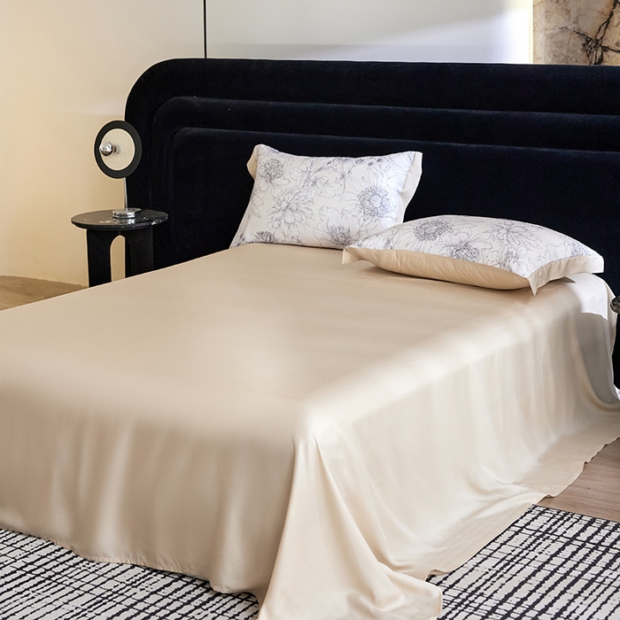 91家纺网 家纺一手货源 找家纺 慕梵家居 2026春夏新款100%莱赛尔天丝夏被空调被夏凉被四件套 卉颜