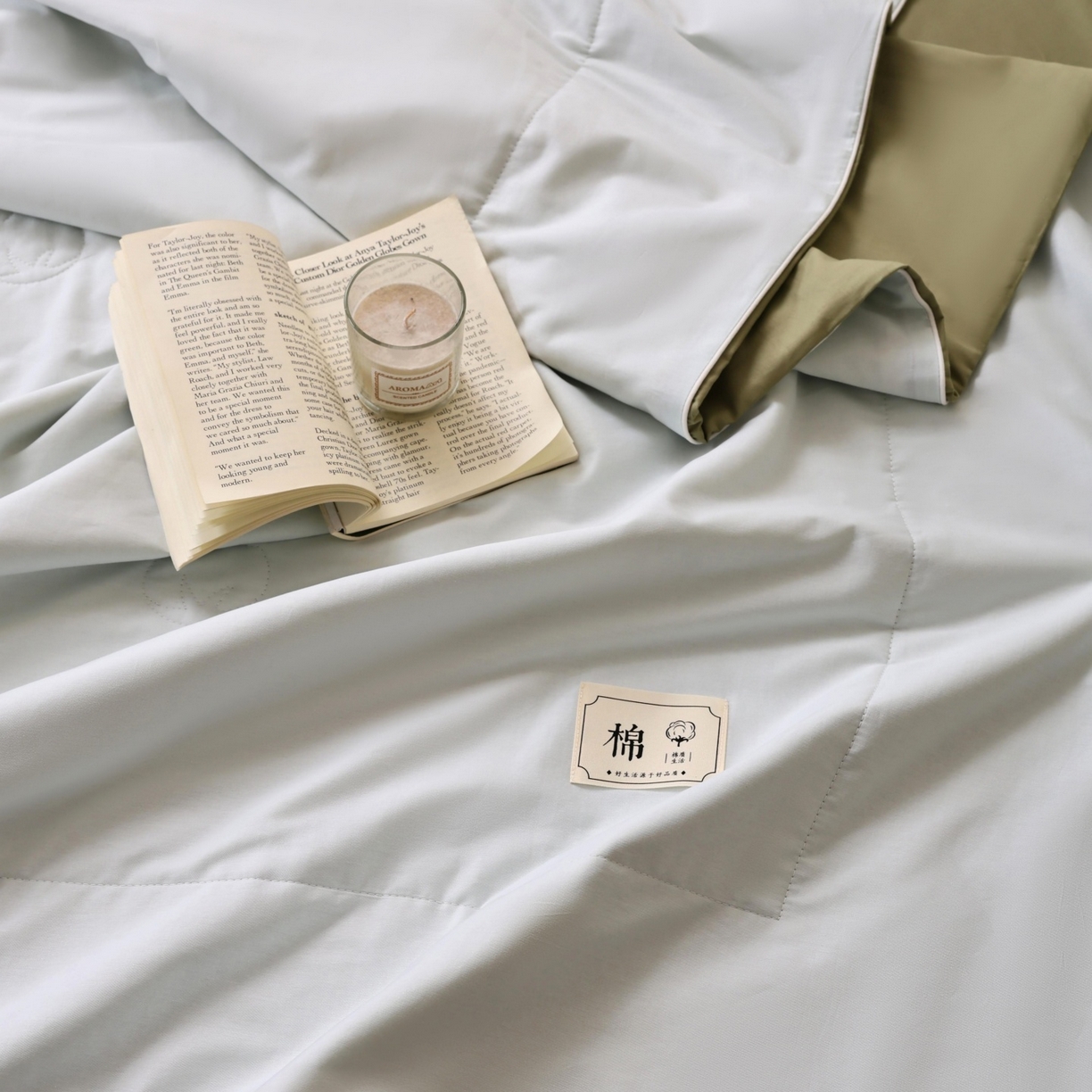 91家纺网 家纺一手货源 找家纺 盛凡家纺 2026新款A类133*72里外全棉100%棉花夏被四件套夏凉被空调被子被芯 水绿+松石绿