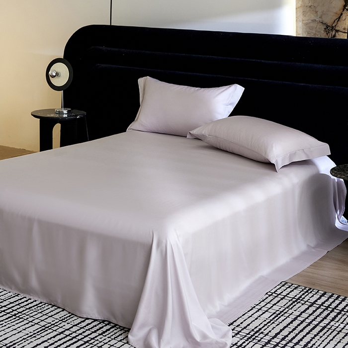 91家纺网 家纺一手货源 找家纺 慕梵家居 2026春夏新款100%莱赛尔天丝夏被空调被夏凉被四件套 经典灰