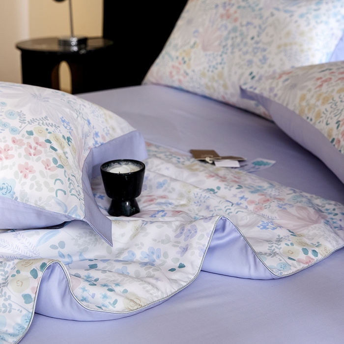 91家纺网 家纺一手货源 找家纺 慕梵家居 2026春夏新款100%莱赛尔天丝夏被空调被夏凉被四件套 沐初