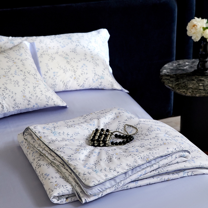 91家纺网 家纺一手货源 找家纺 慕梵家居 2026春夏新款100%莱赛尔天丝夏被空调被夏凉被四件套 清枝雅絮