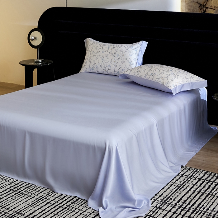 91家纺网 家纺一手货源 找家纺 慕梵家居 2026春夏新款100%莱赛尔天丝夏被空调被夏凉被四件套 清枝雅絮