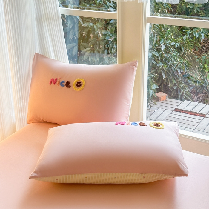 91家纺网 家纺一手货源 找家纺 （总）欣宜家纺 2026新款卡通全棉纯棉纯色绣花床垫保护套罩单床笠床笠单件单品床笠