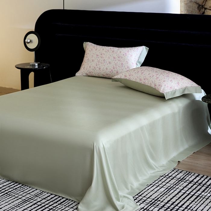 91家纺网 家纺一手货源 找家纺 慕梵家居 2026春夏新款100%莱赛尔天丝夏被空调被夏凉被四件套 诗序