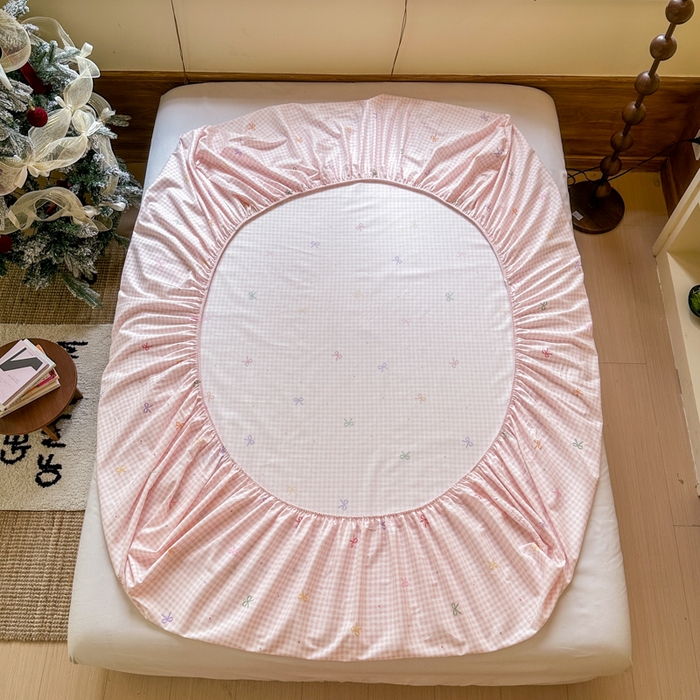 91家纺网 家纺一手货源 找家纺 （总）欣宜家纺 2026新款13070全棉纯棉印花绣花卡通床垫保护套罩单床笠床笠单件单品床笠