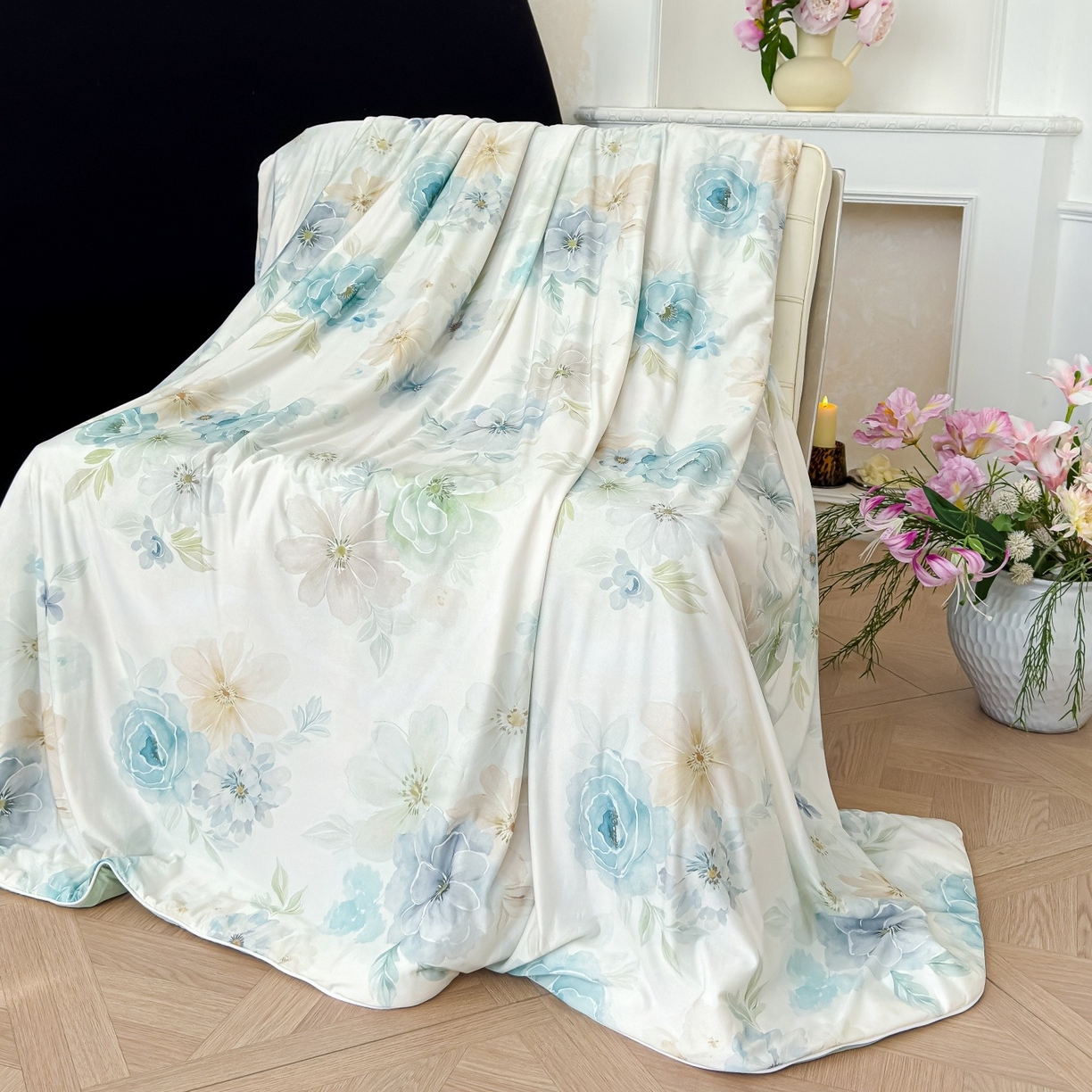 91家纺网 家纺一手货源 找家纺 （总）归属 2026春夏新款数码印花凉感丝夏被夏凉被空调被系列