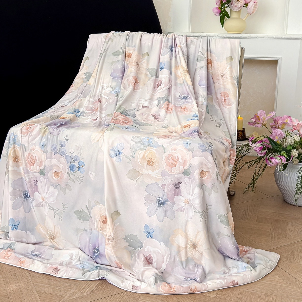 91家纺网 家纺一手货源 找家纺 （总）归属 2026春夏新款数码印花凉感丝夏被夏凉被空调被系列