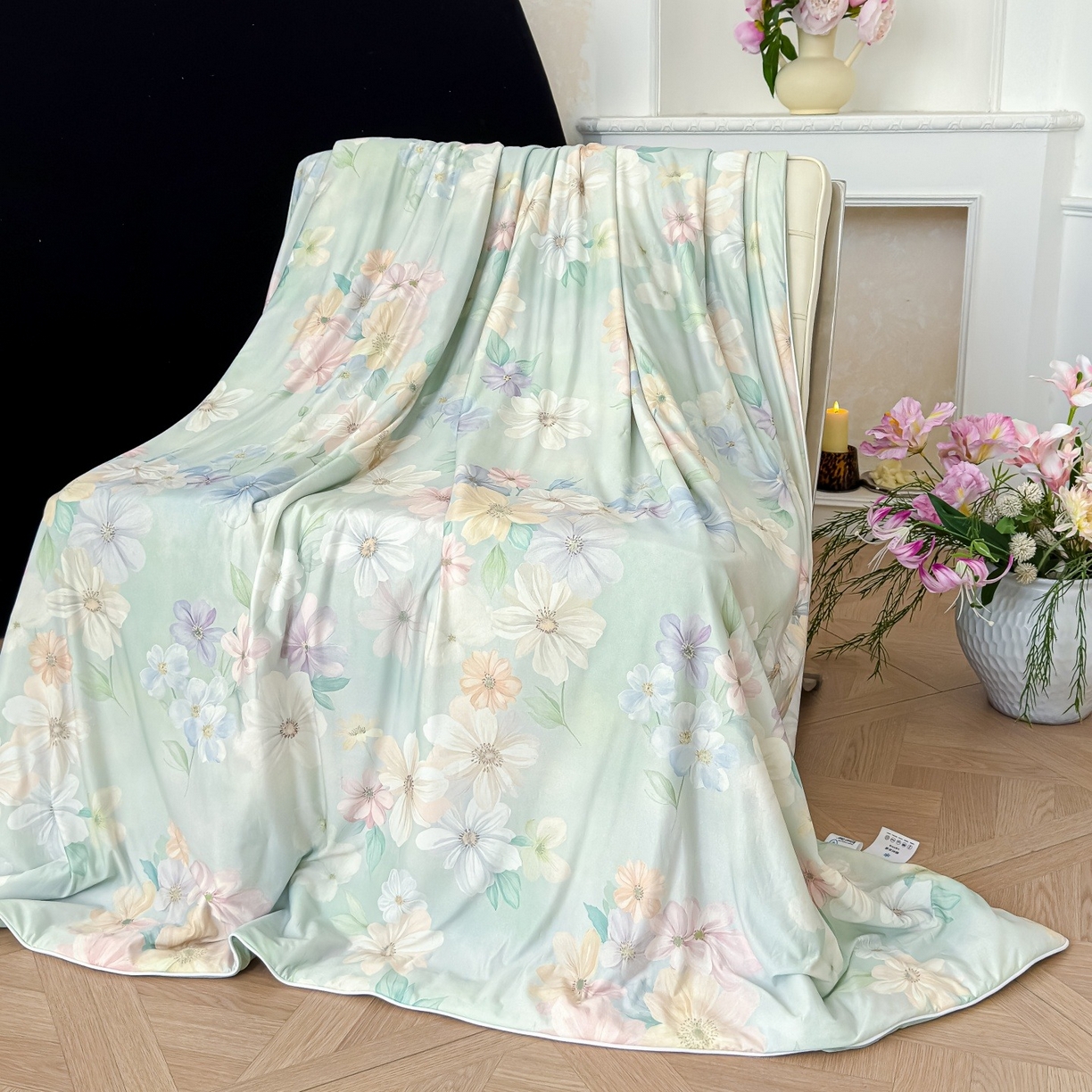 91家纺网 家纺一手货源 找家纺 （总）归属 2026春夏新款数码印花凉感丝夏被夏凉被空调被系列