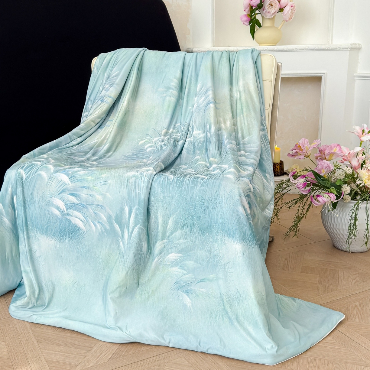 91家纺网 家纺一手货源 找家纺 （总）归属 2026春夏新款数码印花凉感丝夏被夏凉被空调被系列