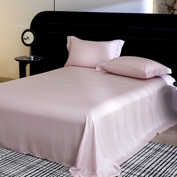 91家纺网 家纺一手货源 找家纺 慕梵家居 2026春夏新款100%莱赛尔天丝夏被空调被夏凉被四件套 珍珠腮红