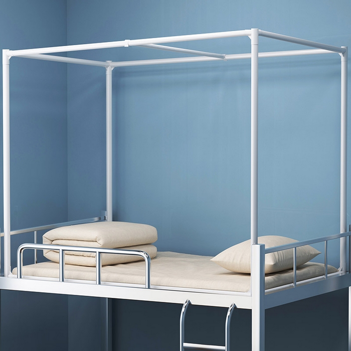 91家纺网 家纺一手货源 找家纺 富莱星蚊帐 2026新款简约风纯白纱学生蚊帐 纯纱款灰色防尘顶