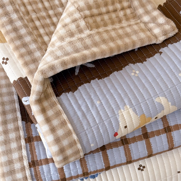 91家纺网 家纺一手货源 找家纺 （总）暖生活 2026新款a版全棉水洗棉b版230g牛奶绒印花床盖单品床盖单件三件套