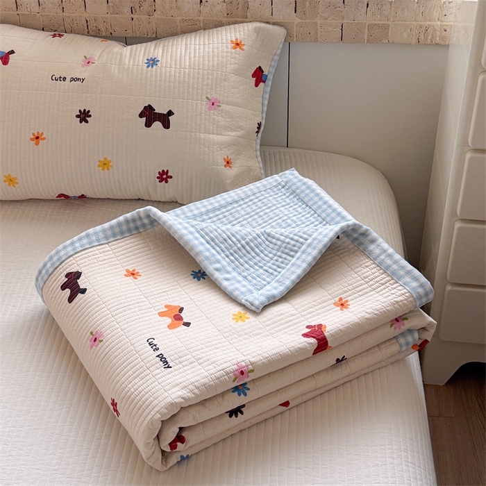 91家纺网 家纺一手货源 找家纺 （总）暖生活 2026新款a版全棉水洗棉b版230g牛奶绒印花床盖单品床盖单件三件套