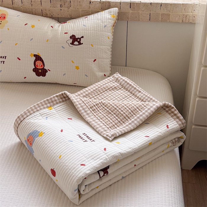 91家纺网 家纺一手货源 找家纺 （总）暖生活 2026新款a版全棉水洗棉b版230g牛奶绒印花床盖单品床盖单件三件套