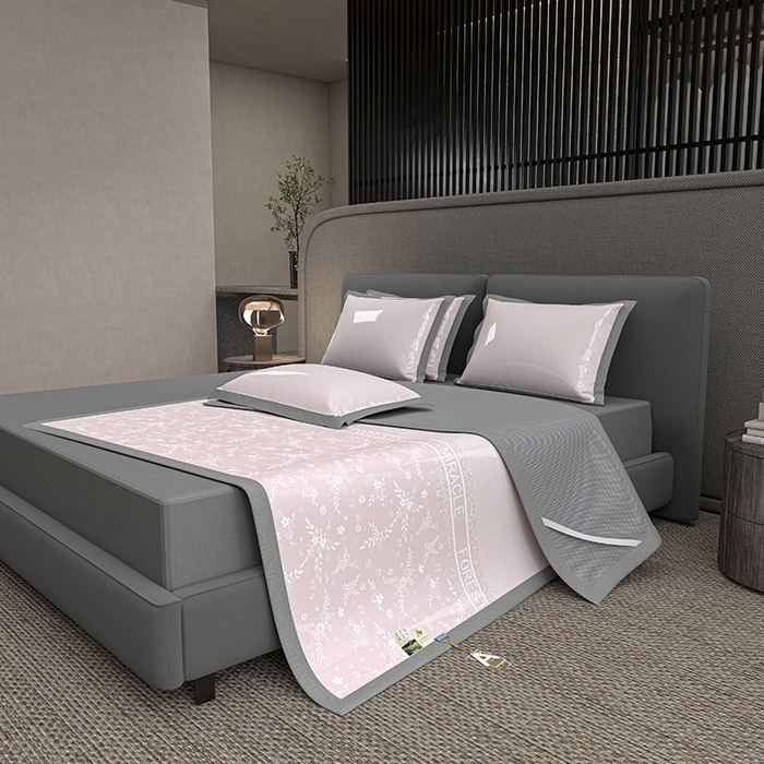 （总）小牛席业 2026新款PE凉感-半定位小提花冰丝席凉席藤席冰藤席竹席空调席草席冰丝席豆豆席乳胶席三件套