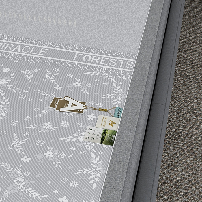 91家纺网 家纺一手货源 找家纺 小牛席业 2026新款PE凉感-半定位小提花冰丝席凉席藤席冰藤席竹席空调席草席冰丝席豆豆席乳胶席三件套 灰色