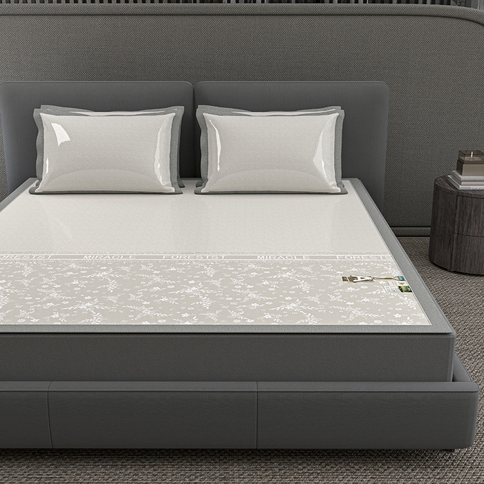 91家纺网 家纺一手货源 找家纺 小牛席业 2026新款PE凉感-半定位小提花冰丝席凉席藤席冰藤席竹席空调席草席冰丝席豆豆席乳胶席三件套 香槟