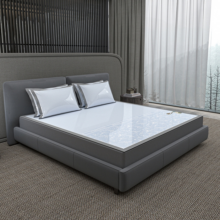 91家纺网 家纺一手货源 找家纺 小牛席业 2026新款PE凉感-半定位小提花冰丝席凉席藤席冰藤席竹席空调席草席冰丝席豆豆席乳胶席三件套 蓝色