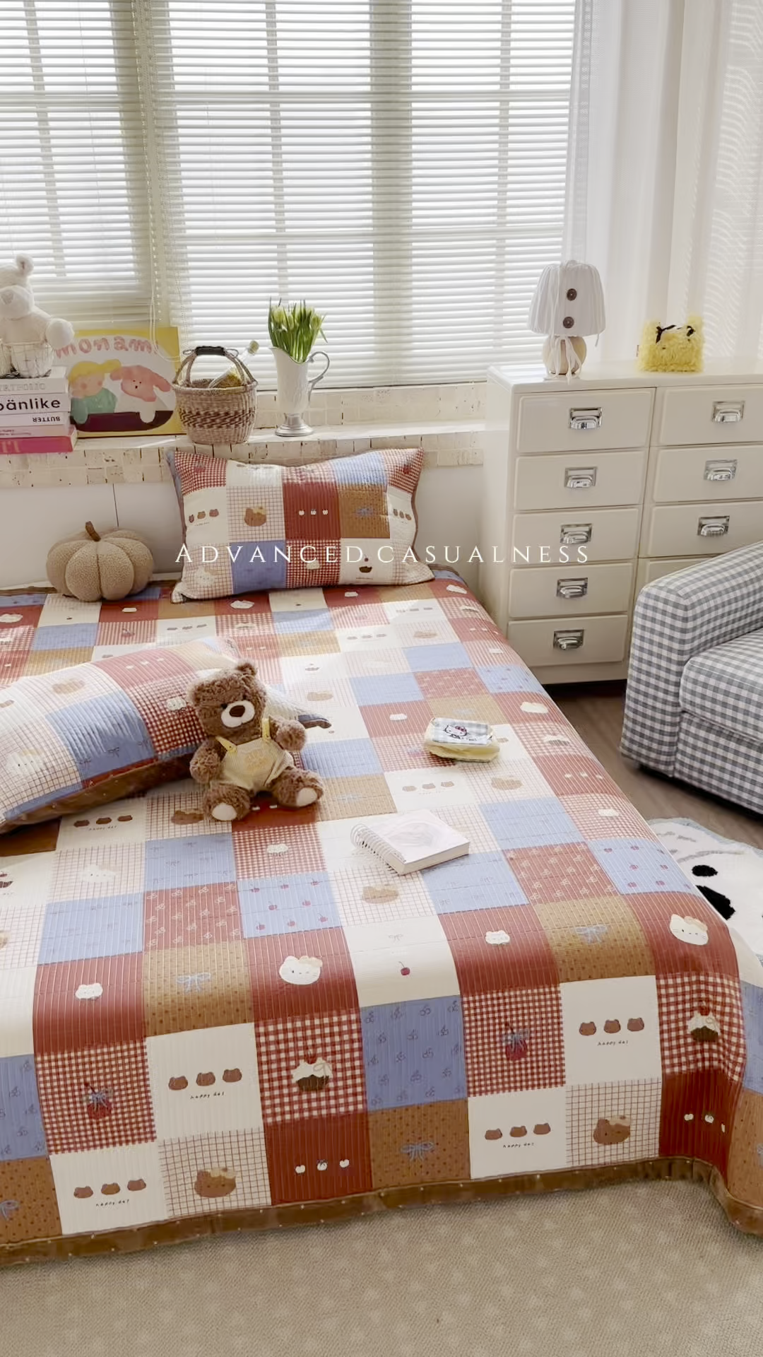 91家纺网 家纺一手货源 找家纺 暖生活 2026新款a版全棉水洗棉b版230g牛奶绒印花床盖单品床盖单件三件套 红猫拼图