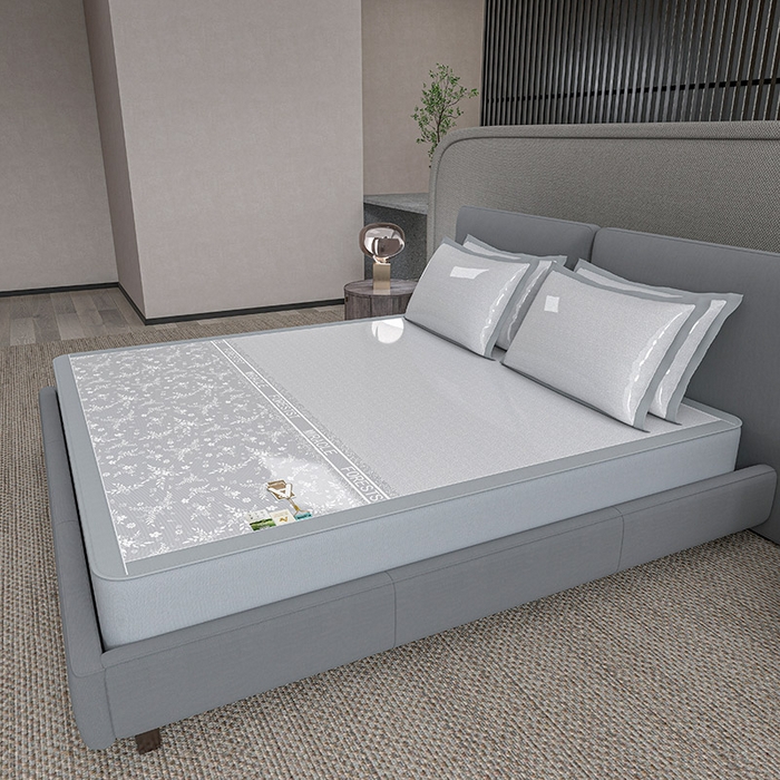 91家纺网 家纺一手货源 找家纺 （总）小牛席业 2026新款PE凉感-半定位小提花冰丝席(床笠款)凉席藤席冰藤席竹席空调席草席冰丝席豆豆席乳胶席三件