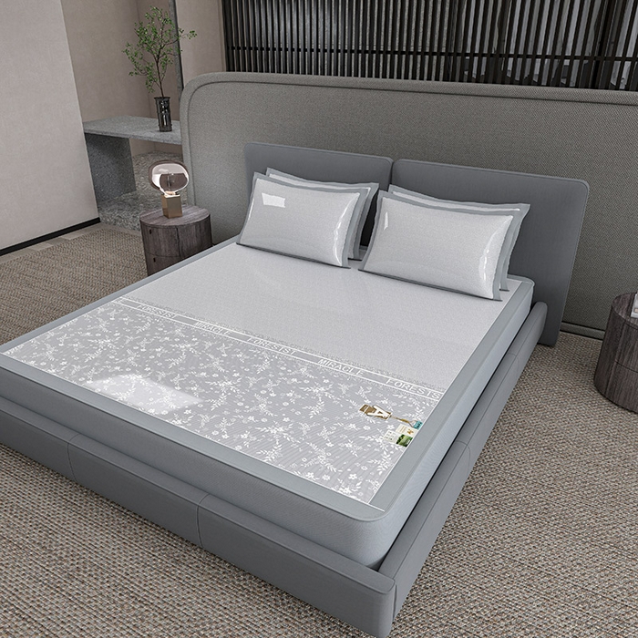 91家纺网 家纺一手货源 找家纺 （总）小牛席业 2026新款PE凉感-半定位小提花冰丝席(床笠款)凉席藤席冰藤席竹席空调席草席冰丝席豆豆席乳胶席三件