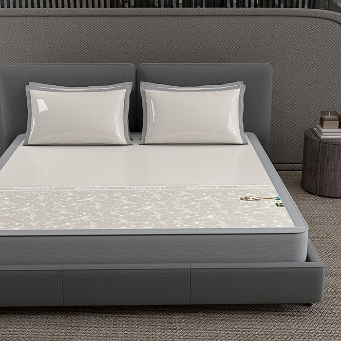 91家纺网 家纺一手货源 找家纺 小牛席业 2026新款PE凉感-半定位小提花冰丝席(床笠款)凉席藤席冰藤席竹席空调席草席冰丝席豆豆席乳胶席三件 香槟