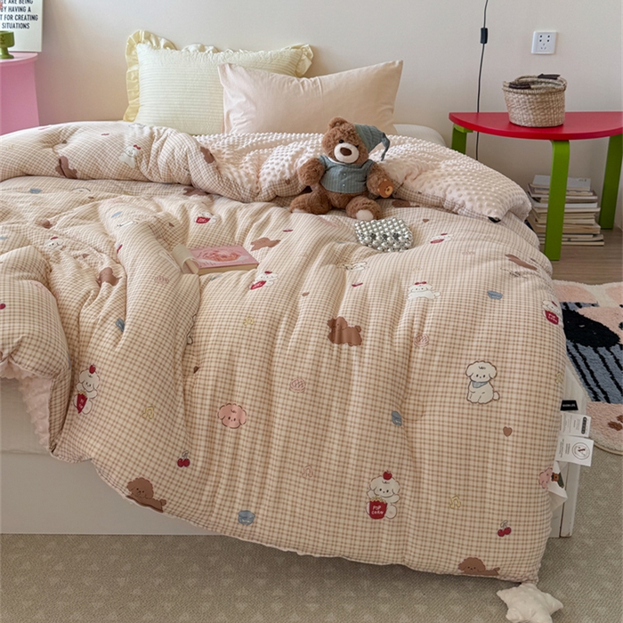 91家纺网 家纺一手货源 找家纺 暖生活 2026新款针织棉豆豆绒星星被 被子被芯-第三批爆爆狗