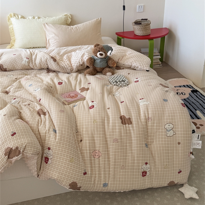 91家纺网 家纺一手货源 找家纺 暖生活 2026新款针织棉豆豆绒星星被 被子被芯-第三批爆爆狗