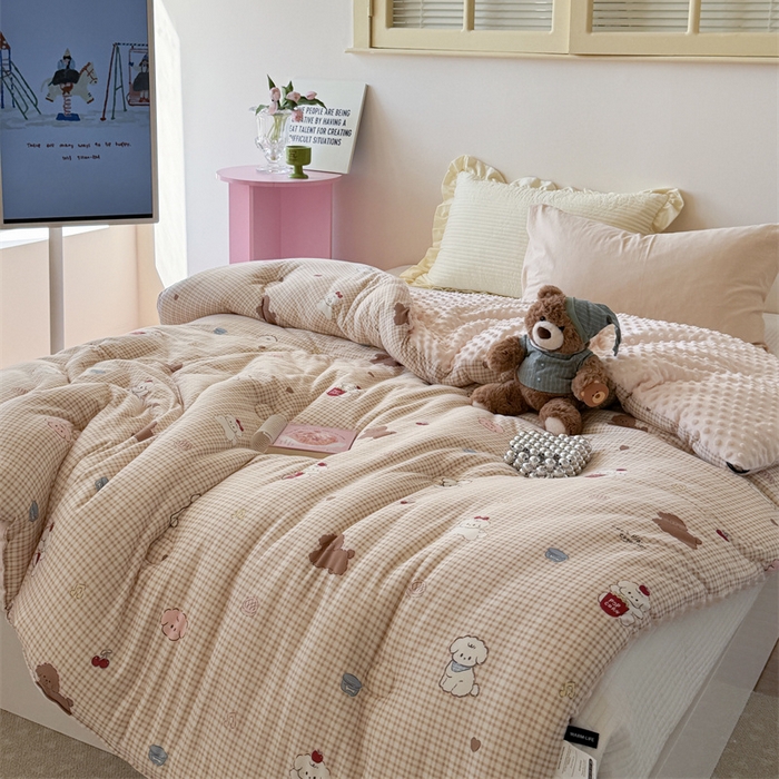 91家纺网 家纺一手货源 找家纺 暖生活 2026新款针织棉豆豆绒星星被 被子被芯-第三批爆爆狗