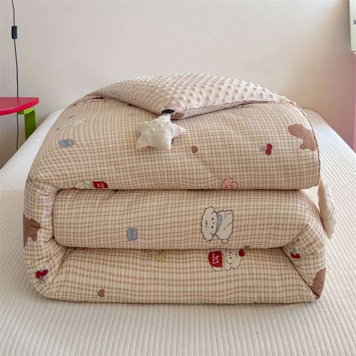 暖生活 2026新款针织棉豆豆绒星星被 被子被芯-第三批爆爆狗