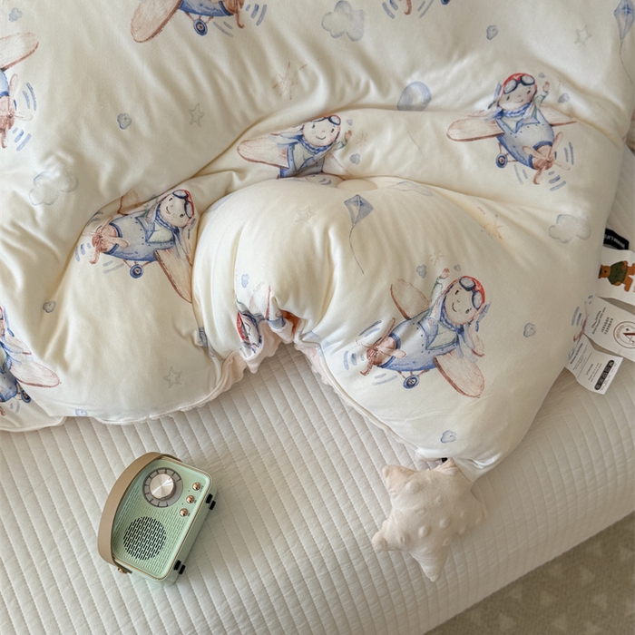 91家纺网 家纺一手货源 找家纺 暖生活 2026新款针织棉豆豆绒星星被 被子被芯-第三批飞行员