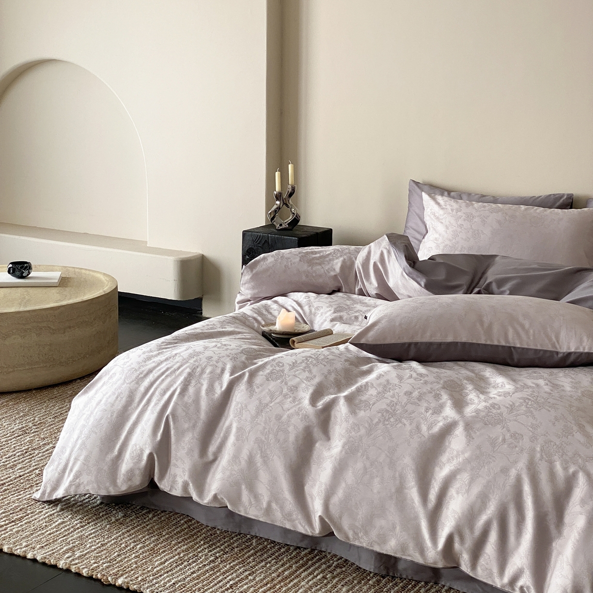 91家纺网 家纺一手货源 找家纺 （总）玉宇阁家居 2026新款50支双股全棉纯棉贡缎大提花四件套