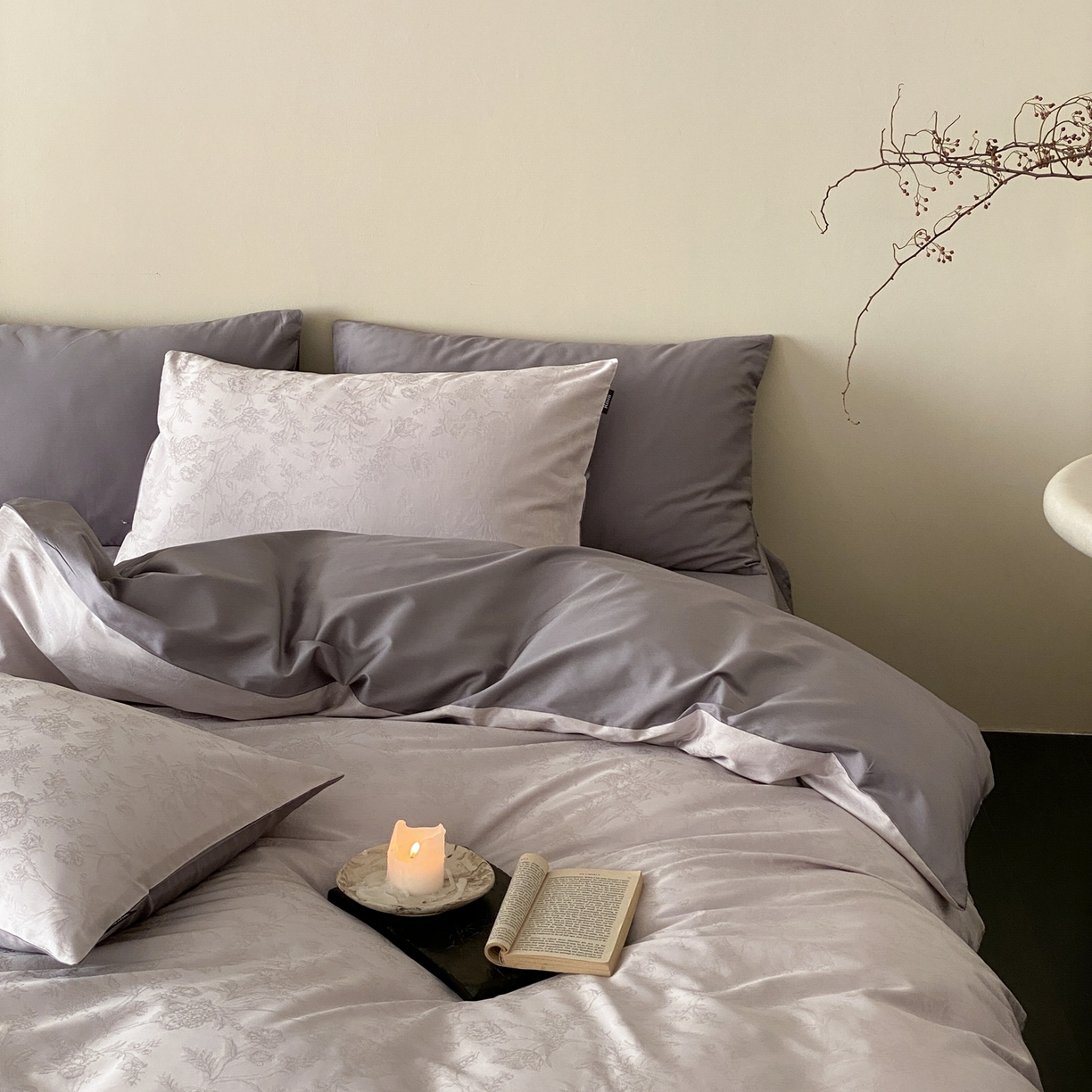 91家纺网 家纺一手货源 找家纺 （总）玉宇阁家居 2026新款50支双股全棉纯棉贡缎大提花四件套