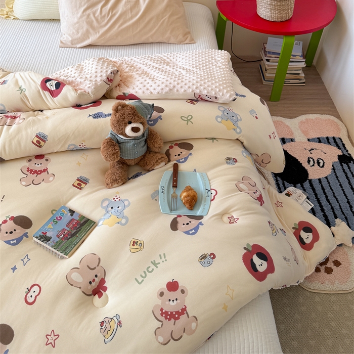 91家纺网 家纺一手货源 找家纺 暖生活 2026新款针织棉豆豆绒星星被 被子被芯-第三批果果派对