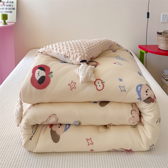 91家纺网 家纺一手货源 找家纺 暖生活 2026新款针织棉豆豆绒星星被 被子被芯-第三批果果派对