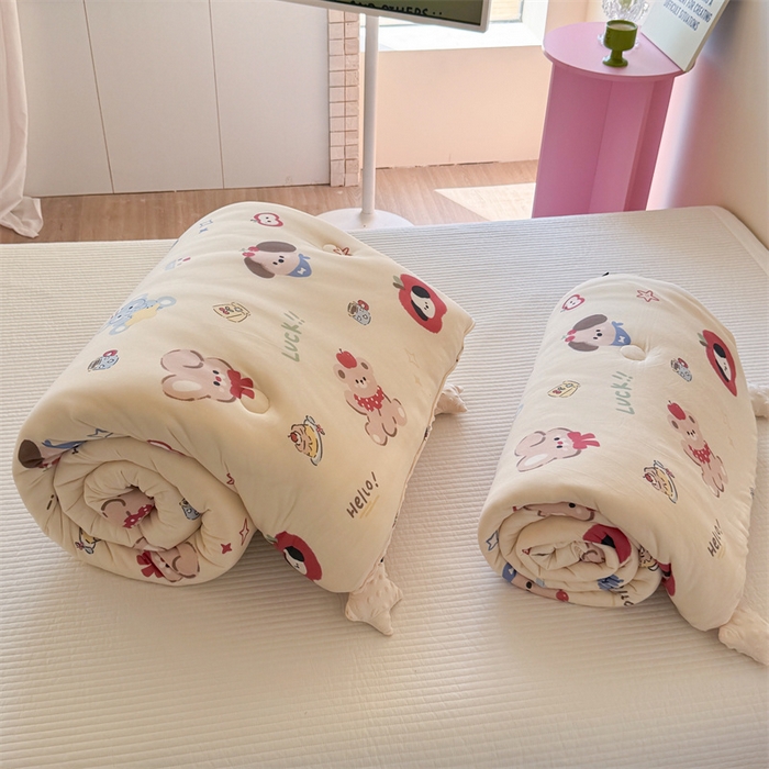 91家纺网 家纺一手货源 找家纺 暖生活 2026新款针织棉豆豆绒星星被 被子被芯-第三批果果派对