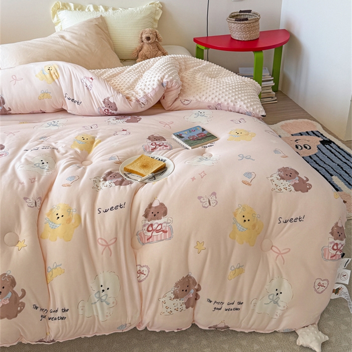 91家纺网 家纺一手货源 找家纺 暖生活 2026新款针织棉豆豆绒星星被 被子被芯-第三批蝴蝶犬