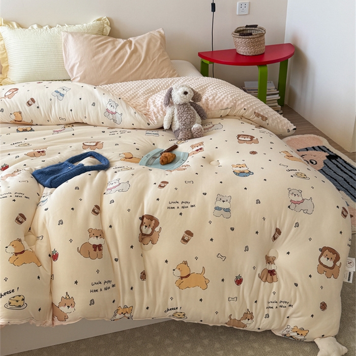 91家纺网 家纺一手货源 找家纺 暖生活 2026新款针织棉豆豆绒星星被 被子被芯-第三批咖啡汪