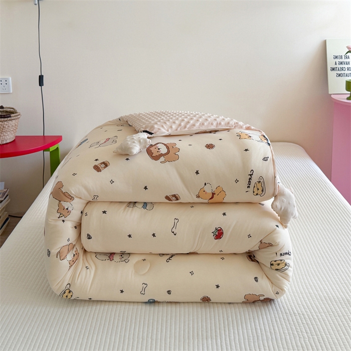 暖生活 2026新款针织棉豆豆绒星星被 被子被芯-第三批咖啡汪