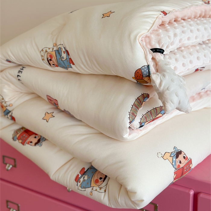 91家纺网 家纺一手货源 找家纺 暖生活 2026新款针织棉豆豆绒星星被 被子被芯-第三批星星人