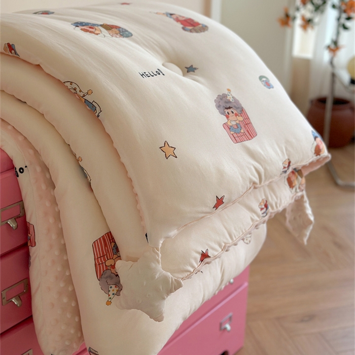 91家纺网 家纺一手货源 找家纺 暖生活 2026新款针织棉豆豆绒星星被 被子被芯-第三批星星人