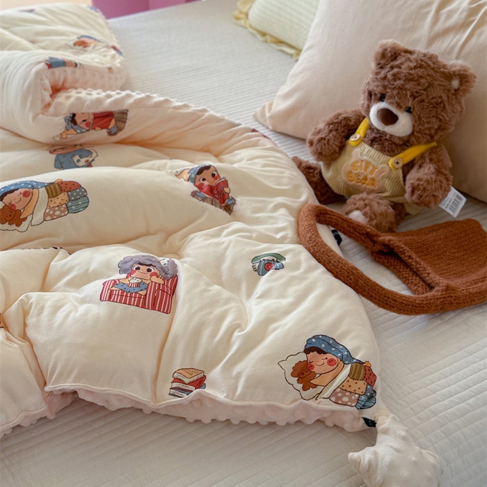 91家纺网 家纺一手货源 找家纺 暖生活 2026新款针织棉豆豆绒星星被 被子被芯-第三批星星人