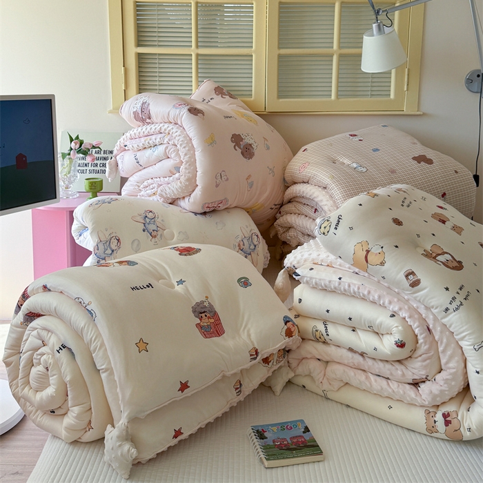 91家纺网 家纺一手货源 找家纺 暖生活 2026新款针织棉豆豆绒星星被 被子被芯-第三批