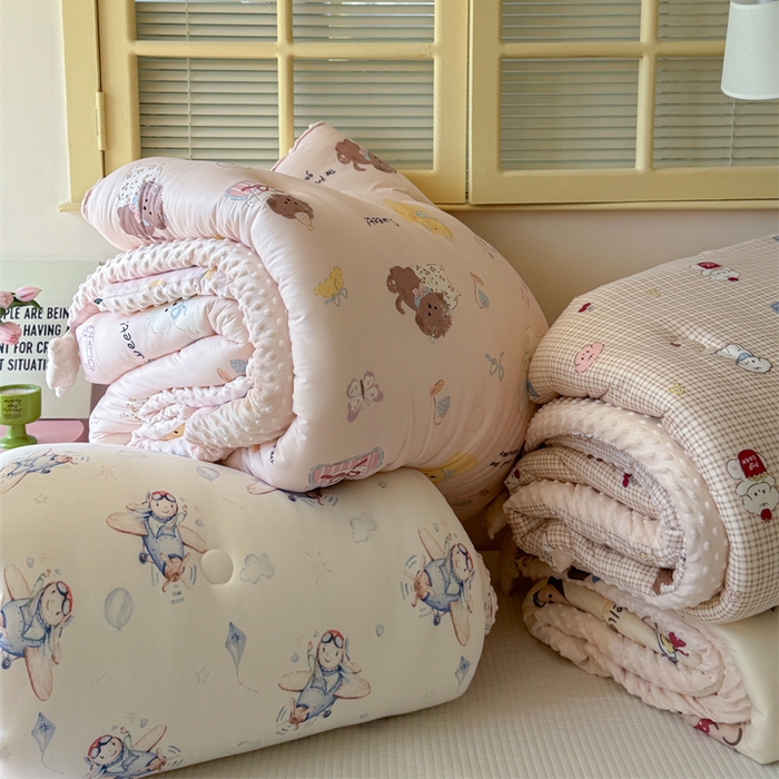 91家纺网 家纺一手货源 找家纺 暖生活 2026新款针织棉豆豆绒星星被 被子被芯-第三批