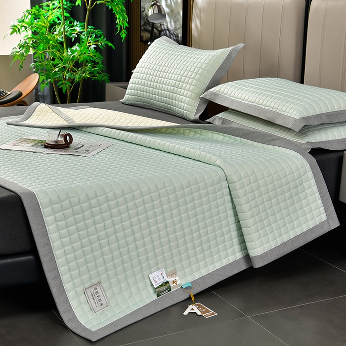 91家纺网 家纺一手货源 找家纺 （总）小牛席业 2026新款经典款-小冰块加厚乳胶席凉席藤席冰藤席竹席空调席草席冰丝席豆豆席乳胶席三件套