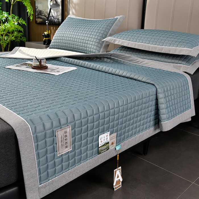 91家纺网 家纺一手货源 找家纺 （总）小牛席业 2026新款经典款-小冰块加厚乳胶席凉席藤席冰藤席竹席空调席草席冰丝席豆豆席乳胶席三件套