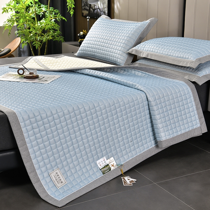 91家纺网 家纺一手货源 找家纺 （总）小牛席业 2026新款经典款-小冰块加厚乳胶席凉席藤席冰藤席竹席空调席草席冰丝席豆豆席乳胶席三件套